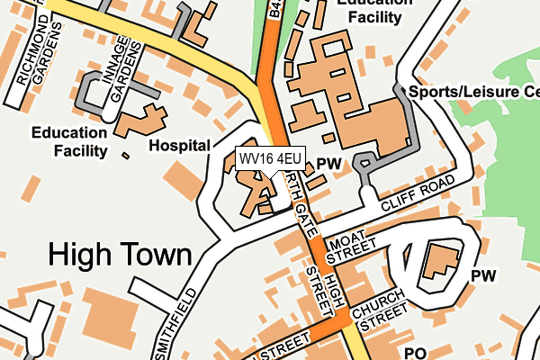 WV16 4EU map - OS OpenMap – Local (Ordnance Survey)