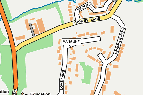 WV16 4HE map - OS OpenMap – Local (Ordnance Survey)
