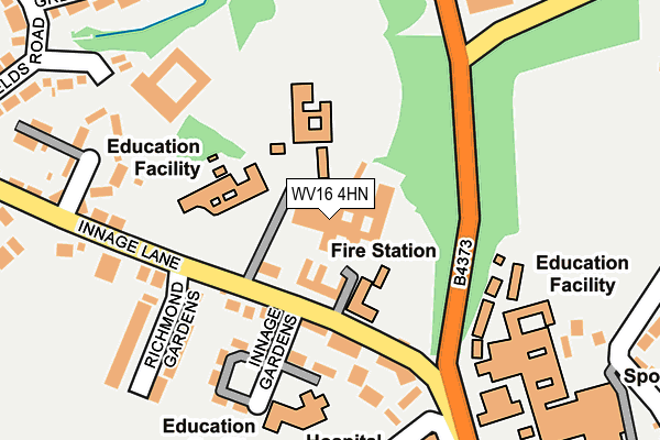 WV16 4HN map - OS OpenMap – Local (Ordnance Survey)