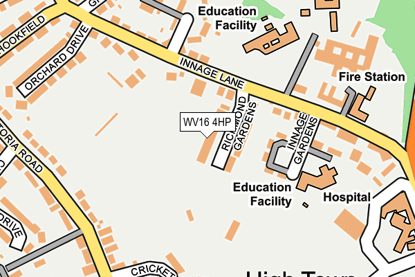 WV16 4HP map - OS OpenMap – Local (Ordnance Survey)