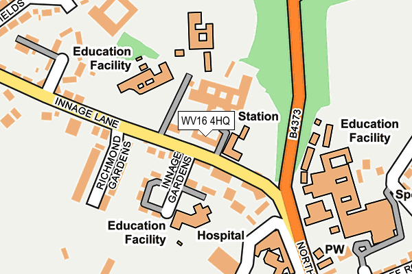 WV16 4HQ map - OS OpenMap – Local (Ordnance Survey)