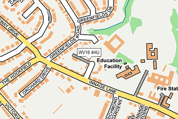 WV16 4HU map - OS OpenMap – Local (Ordnance Survey)