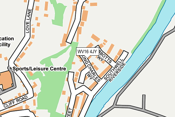 WV16 4JY map - OS OpenMap – Local (Ordnance Survey)