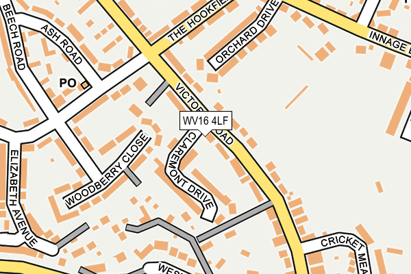 WV16 4LF map - OS OpenMap – Local (Ordnance Survey)