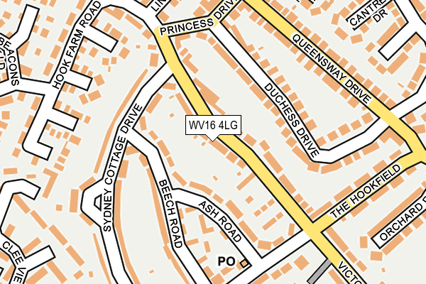 WV16 4LG map - OS OpenMap – Local (Ordnance Survey)