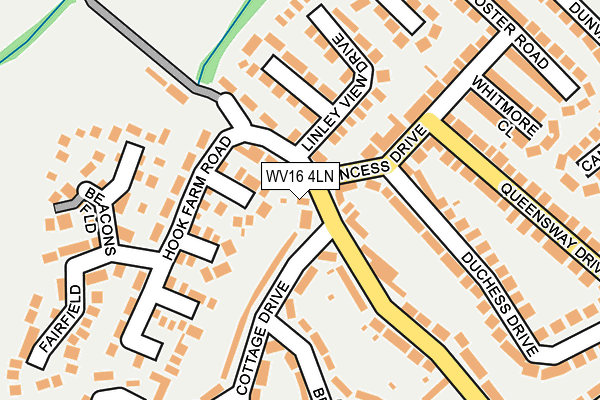 WV16 4LN map - OS OpenMap – Local (Ordnance Survey)