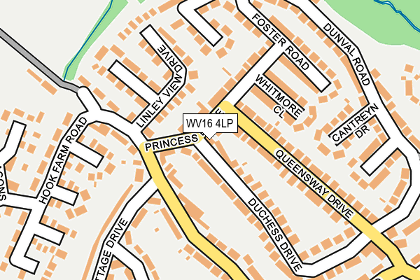 WV16 4LP map - OS OpenMap – Local (Ordnance Survey)