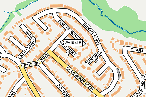 WV16 4LR map - OS OpenMap – Local (Ordnance Survey)