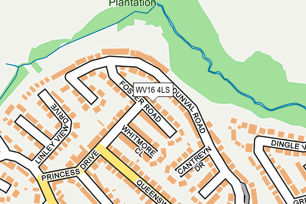 WV16 4LS map - OS OpenMap – Local (Ordnance Survey)
