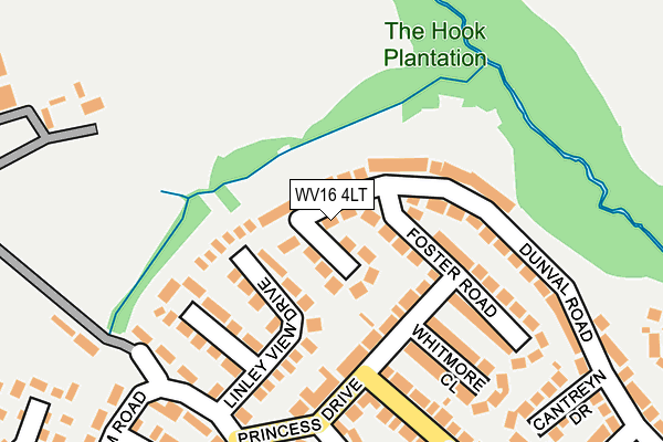 WV16 4LT map - OS OpenMap – Local (Ordnance Survey)