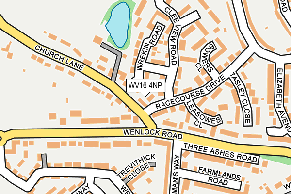 WV16 4NP map - OS OpenMap – Local (Ordnance Survey)