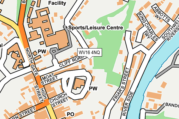 WV16 4NQ map - OS OpenMap – Local (Ordnance Survey)