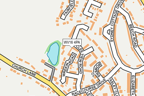 WV16 4PA map - OS OpenMap – Local (Ordnance Survey)