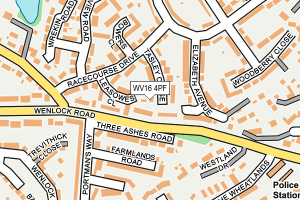 WV16 4PF map - OS OpenMap – Local (Ordnance Survey)