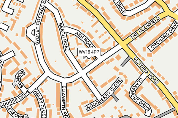 WV16 4PP map - OS OpenMap – Local (Ordnance Survey)