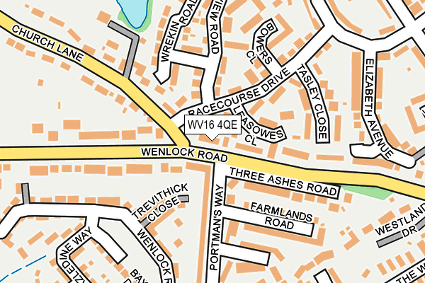 WV16 4QE map - OS OpenMap – Local (Ordnance Survey)