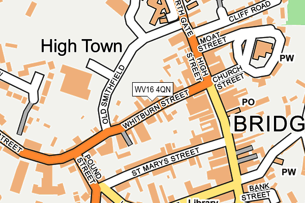 Map of THE KINGS HEAD (BRIDGNORTH) LIMITED at local scale