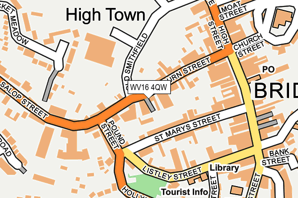 WV16 4QW map - OS OpenMap – Local (Ordnance Survey)