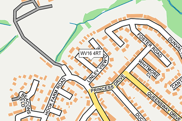 WV16 4RT map - OS OpenMap – Local (Ordnance Survey)