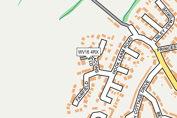 WV16 4RX map - OS OpenMap – Local (Ordnance Survey)