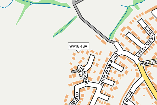 WV16 4SA map - OS OpenMap – Local (Ordnance Survey)