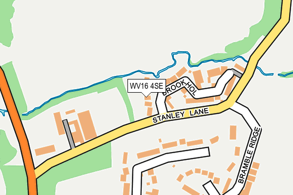 WV16 4SE map - OS OpenMap – Local (Ordnance Survey)