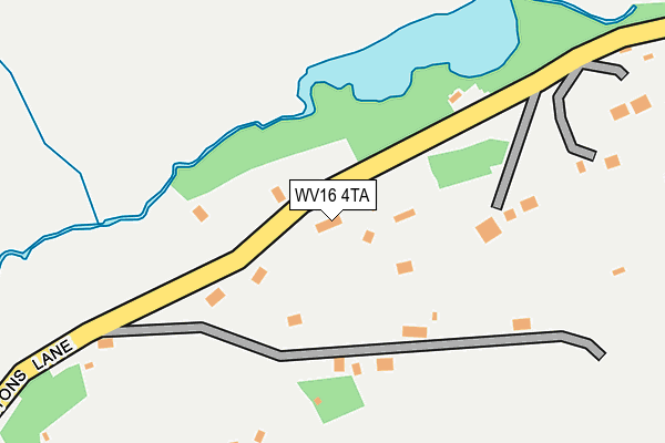 WV16 4TA map - OS OpenMap – Local (Ordnance Survey)