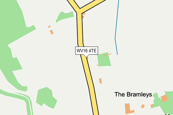 WV16 4TE map - OS OpenMap – Local (Ordnance Survey)