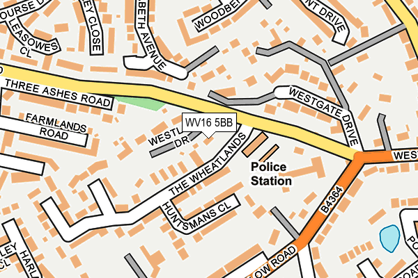 WV16 5BB map - OS OpenMap – Local (Ordnance Survey)