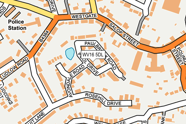 WV16 5DL map - OS OpenMap – Local (Ordnance Survey)