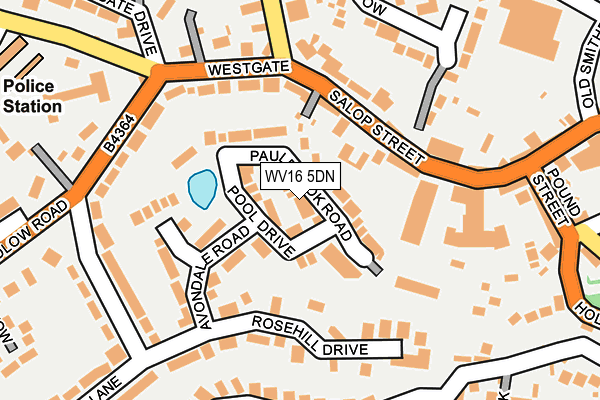 WV16 5DN map - OS OpenMap – Local (Ordnance Survey)