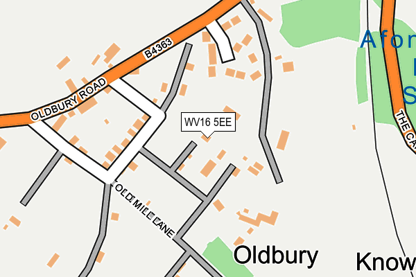 WV16 5EE map - OS OpenMap – Local (Ordnance Survey)