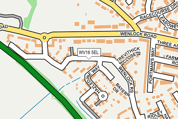 WV16 5EL map - OS OpenMap – Local (Ordnance Survey)