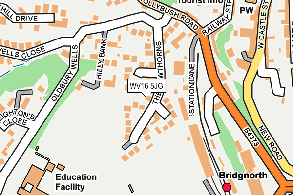 WV16 5JG map - OS OpenMap – Local (Ordnance Survey)