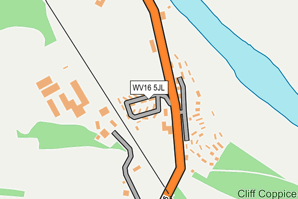 WV16 5JL map - OS OpenMap – Local (Ordnance Survey)