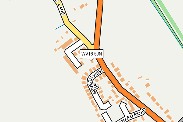 WV16 5JN map - OS OpenMap – Local (Ordnance Survey)