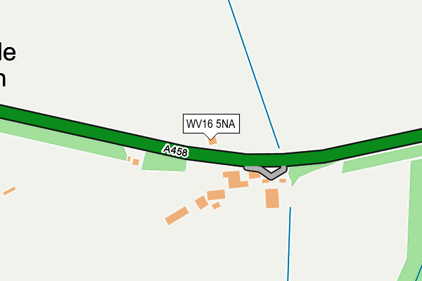 WV16 5NA map - OS OpenMap – Local (Ordnance Survey)