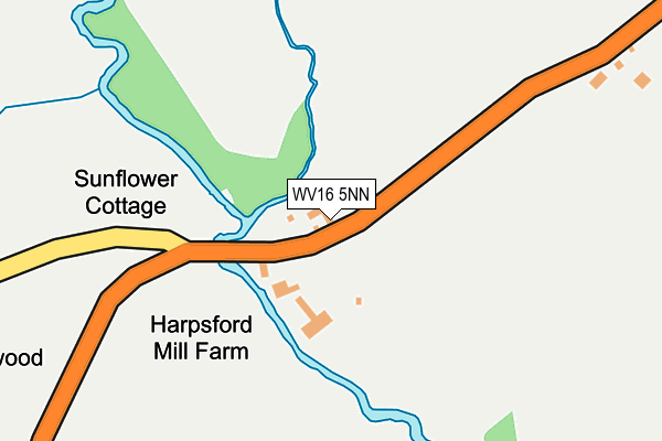 WV16 5NN map - OS OpenMap – Local (Ordnance Survey)