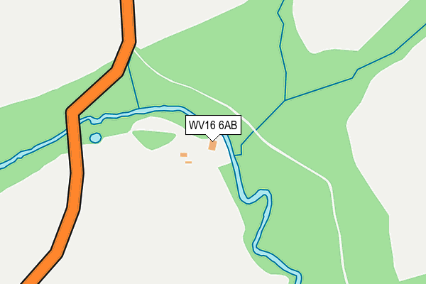 WV16 6AB map - OS OpenMap – Local (Ordnance Survey)