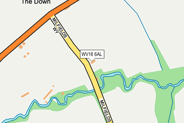 WV16 6AL map - OS OpenMap – Local (Ordnance Survey)