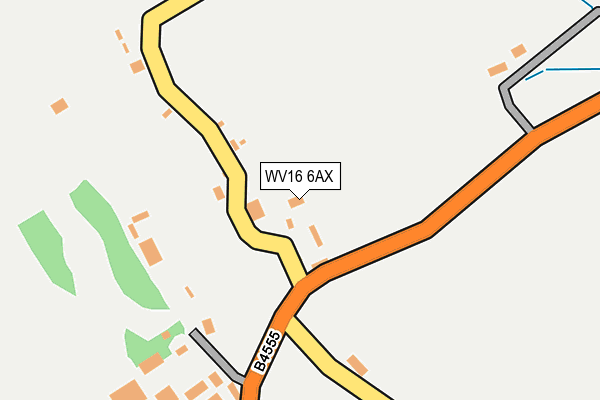 WV16 6AX map - OS OpenMap – Local (Ordnance Survey)