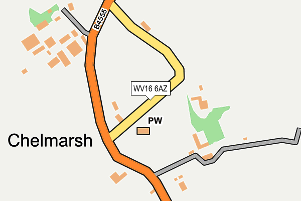 WV16 6AZ map - OS OpenMap – Local (Ordnance Survey)