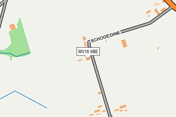 WV16 6BE map - OS OpenMap – Local (Ordnance Survey)