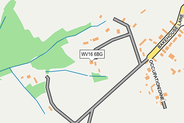 WV16 6BG map - OS OpenMap – Local (Ordnance Survey)