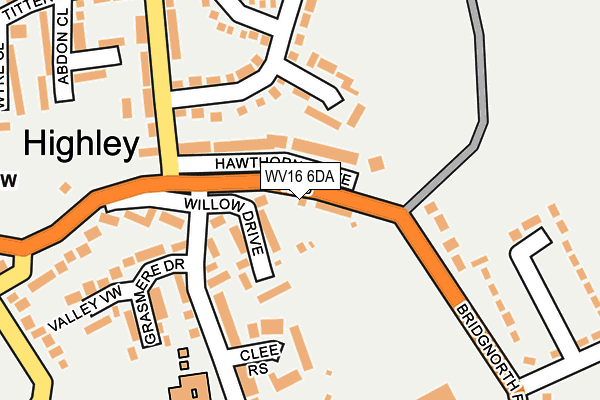 WV16 6DA map - OS OpenMap – Local (Ordnance Survey)