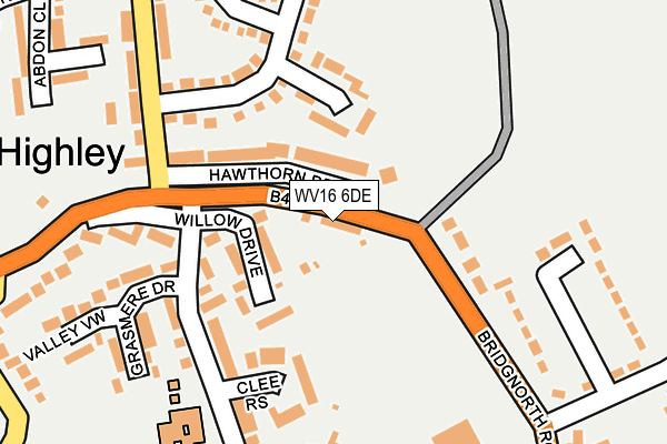 WV16 6DE map - OS OpenMap – Local (Ordnance Survey)