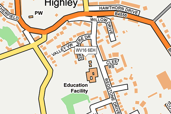 WV16 6EH map - OS OpenMap – Local (Ordnance Survey)