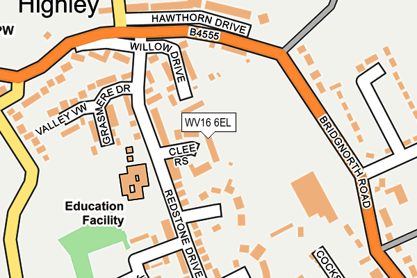 WV16 6EL map - OS OpenMap – Local (Ordnance Survey)
