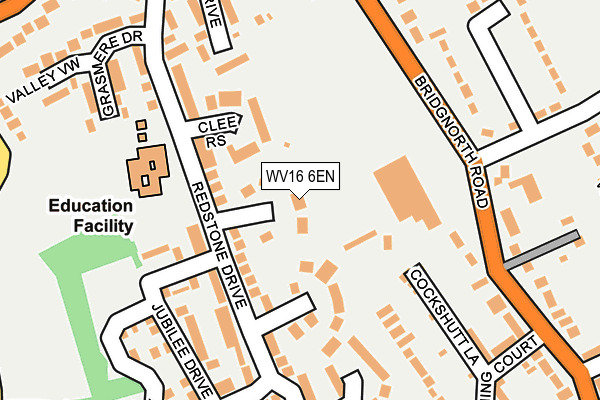 WV16 6EN map - OS OpenMap – Local (Ordnance Survey)