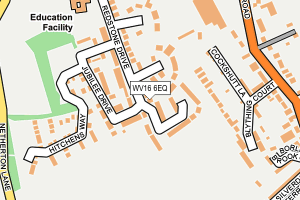 WV16 6EQ map - OS OpenMap – Local (Ordnance Survey)